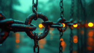 Wet Chains Metal Links Abstract Aesthetic Desktop Background Wallpaper