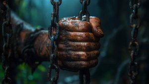 Dramatic Hand in Chains Wallpaper, Captive Hand Mobile Background