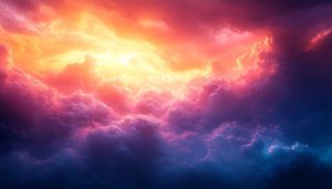 Vibrant Cloudscape Wallpaper, Colorful Sky 4K Desktop Background