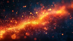 Fiery Orange Bokeh Space Mobile Wallpaper, 4K Desktop Background