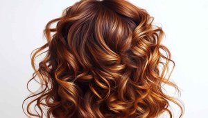 Auburn Highlights Curly Hair Style Mobile Wallpaper Free Background