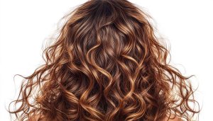 Curly Hair Texture Mobile Wallpaper, Golden Brown Balayage Hairstyle