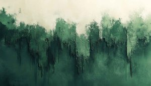 Green Aesthetic Painting Wallpaper for Desktop Background Mobile Screens