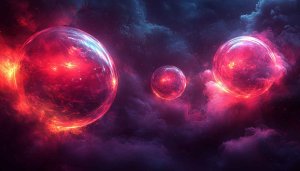 Celestial Orbs Wallpaper 4K Desktop Background Space Nebula Art