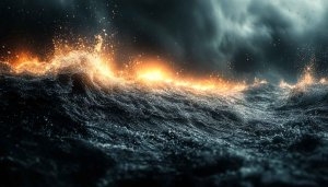 Dramatic Ocean Waves Wallpaper 4K Desktop Background Mobile Wallpaper