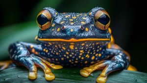 Granular Poison Frog 4K Wallpaper - Exotic Animal Background