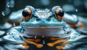 Frog Wallpaper Eyes Close Up 4K Desktop Background Free