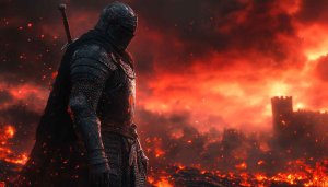Dark Knight Fantasy Art Mobile Wallpaper Hellfire Epic Background