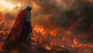 Burning Kingdom Knight 4K Desktop Background Wallpaper