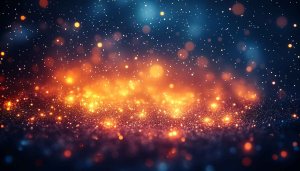 Abstract Sparkle Orange and Blue Galaxy 4K Desktop Wallpaper