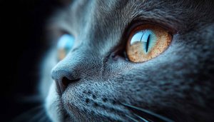 Macro Grey Cat Eye Wallpaper, Free Mobile Phone Background