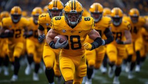 American Football Team in Action Free Mobile Wallpaper