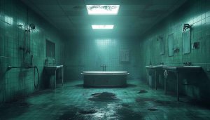 Creepy Bathroom Wallpaper 4K Desktop Background, Mobile Wallpaper Horror