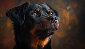Rottweiler Dog Close-Up Mobile Wallpaper, 4K Background