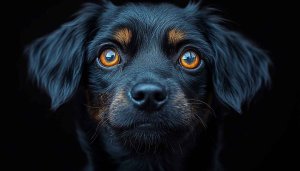 Dog Portrait Golden Eyes Wallpaper 4K Desktop Free Animal Background