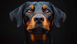 Rottweiler Puppy Portrait 4K Wallpaper for Desktop and Mobile