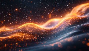 Sparkling Particles 4K Desktop Background Abstract Waves Mobile Wallpaper