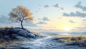 Beautiful Autumn Tree Landscape 4K Desktop Wallpaper | Mobile Background