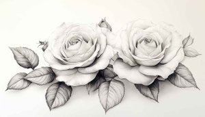 Rose pencil drawing HD wallpaper floral art desktop background