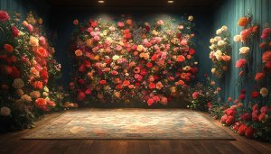 Floral Wallpaper Background, Vintage Roses Room, Free Mobile Wallpaper