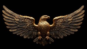 Golden Eagle Wings Spread 4K Desktop Background Wallpaper