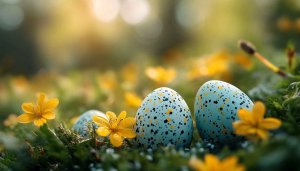 Easter Egg Spring Flowers Background - Free Mobile Wallpaper