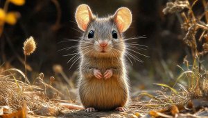 Cute Mouse Portrait Wallpaper: Charming Animal Desktop Background for Free