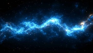 Blue Lightning Galaxy Mobile Wallpaper Free Space Universe Background