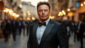 Elon Musk Suit Portrait Mobile Wallpaper, 4K Desktop Background