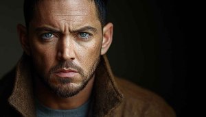 Man Portrait Wallpaper, Actor with Blue Eyes Desktop Background 4K