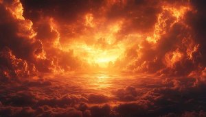 Fiery Red Sky 4K Desktop Background Mobile Wallpaper Free