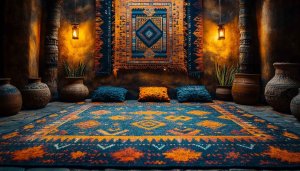 Bohemian Rug Interior Design 4K Desktop Wallpaper Free Download