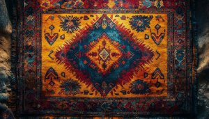 Colorful Persian Rug Texture Aesthetic Mobile Wallpaper Background