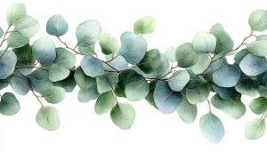 Watercolor Eucalyptus Leaves Mobile Wallpaper | Greenery Desktop Background