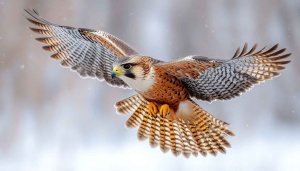 American Kestrel flying, free mobile background, wildlife photography wallpaper
