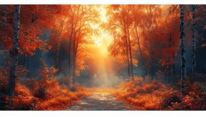 Autumn Forest Scenery 4K Desktop Background Free Mobile Wallpaper
