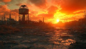 Fallout 4 Post Apocalyptic Sunset Mobile Wallpaper, 4K Desktop Background