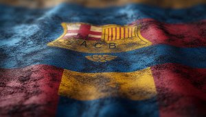 FC Barcelona Flag 4K Mobile Wallpaper Football Club Crest Closeup