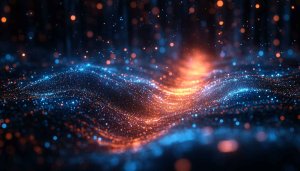 Abstract Particle Wave 4K Desktop Background Galaxy Mobile Wallpaper