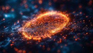 Glowing Digital Spiral Wallpaper: Free Tech Abstract 4K Desktop Background