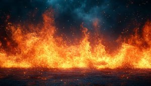 Fiery Flames 4K Wallpaper for Desktop Background and Mobile