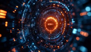 Abstract Tech Background Wallpaper 4K, Digital Art Desktop Background