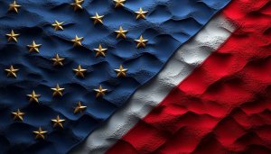 American Flag Stars Textured 4K Wallpaper - Patriotic Desktop Background