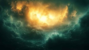 Abstract Ocean Storm 4K Desktop Wallpaper Background Free