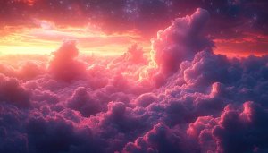 Dreamy Pink Clouds 4K Desktop Wallpaper, Magical Sky Backgrounds