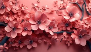 Pink Floral Blossom Wallpaper, Spring Flower Background for Desktop Mobile
