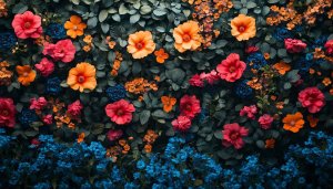 Vibrant Floral Garden 4K Desktop Background Free Mobile Wallpaper