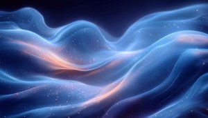 Elegant Blue Waves Sparkle Background Free Mobile Wallpaper