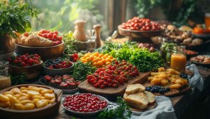 Healthy Fruits and Vegetables 4K Desktop Background Free Wallpaper