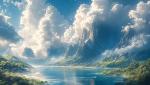 Scenic Mountain Lake View 4K Desktop Wallpaper Free